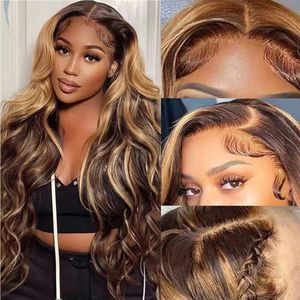 13x4 Deep Wave Blonde Highlight Lace Front <b>Wig</b> Vietnamese Human Hair Long Body Wave Frontal <b>Wig</b> - Product Image 4