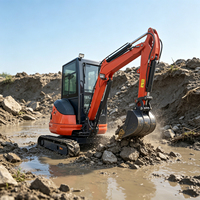Mini-excavatrices avec bras pivotant, cabine de conducteur, norme EPA EURO 5, prix super réduits