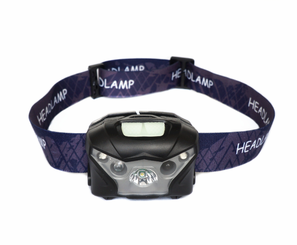 Налобный фонарь, красная безопасная лампа для кемпинга, водонепроницаемая светодиодная с датчиком и зарядкой от USB