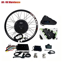 Kit de conversion de moteur de vélo électrique Sailimotor 48V 52V 60V 72V 1500W 2000W 3000W 5000W avec batterie triangulaire en option