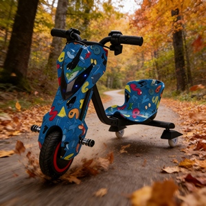 Vente en gros d'usine, scooter à trois roues électrique pour enfants, antidérapant, pour les jeux en plein air, cadeau de dérive - Product Image 1