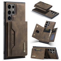Étui de téléphone de poche de carte magnétique en cuir détachable pour Galaxy S22 S23 S24 plus étui portefeuille Ultra de luxe pour Samsung S22 Ultra