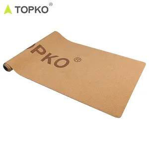 TOPKO Logo Custom Umwelt freundliche natürliche rutsch feste Kork-und Gummi-Yoga matte