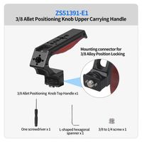 Poignée CNC avec support griffe froide et pince rail NATO 1/4" 3/8" pour cages de caméra DSLR, éclairage vidéo LED, microphone et moniteur
