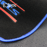 Tapis de voiture universel sport tendance, imperméable et anti-poussière en PVC bleu de 10 mm d'épaisseur, 4 pièces, nouvelle conception IOL 2025, excellente qualité, 500g