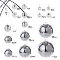 2CM-100CM Boule Disco suspendue pour accessoires de photographie Décoration de mariage et de gâteau Miroir en verre Boule de Noël