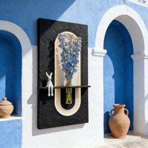 Decoración de Hogar de Lujo, Producción Artesanal, Estilo Medieval, Pintura Artística 3D en Piedra Arenisca, Plantas Hidropónicas, Pintura Luminosa, Murales LED - Product Image 4