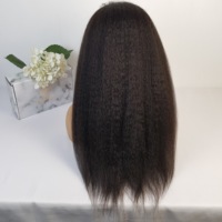 Perruques en cheveux humains vierges indiens Remy bruts, vente en gros, lisses crépus, rougeâtres, longues, HD transparentes pour perruques à dentelle frontale pour femmes noires