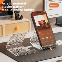 Support universel créatif en acrylique anti-tremblement pour téléphone et tablette, idéal pour bureau, avec logo personnalisé, compatible toutes marques, emballage personnalisé