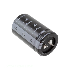 ตัวเก็บประจุแบบ Through Hole รุ่น LGY2A332MELB50 ยี่ห้อ CAP ALUM ความจุ 3300UF 20% 100V แบบ Snap TH 3300 uF - Product Image 1