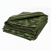Bâche en PVC tissé enduit, résistante à l'eau, coupe-vent, anti-UV, couleur camouflage vert, pour tentes et usage industriel