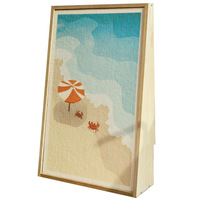Griffoir mural vertical pour chat, toutes saisons, haut de gamme, design artistique, thème plage estivale