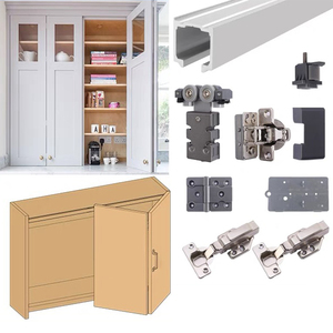 <span class=keywords><strong>Rail</strong></span> d'armoire à rouleaux pour armoire robuste roue pliante <span class=keywords><strong>coulissante</strong></span> en aluminium système en bois pliante intérieure quincaillerie de <span class=keywords><strong>porte</strong></span> pliante - Product Image 6