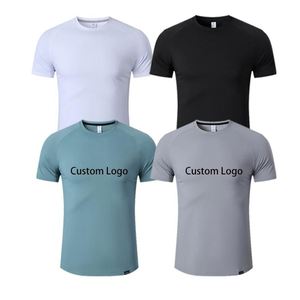 Camisetas Personalizadas de Manga Corta, Color Sólido, con Logotipo Impreso por Sublimación, Hombros Caídos, Camisetas de Verano para Entrenamiento, Tallas Grandes para Hombre - Product Image 1