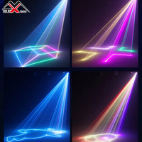 Projecteur laser d'animation 3D couleur pour mariage, 1W RGB LED, 100W DMX512, châssis en aluminium, lumières laser, CRI 95 élevé, IP33