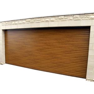 أبواب خشبية أوتوماتيكية معزولة للمخزن باب كهربائي دوار 16x8 باب جراج مزدوج رخيص - Product Image 6