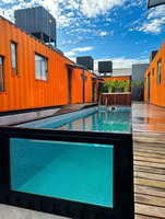 Piscine Conteneur Moderne de Luxe en Verre pour Enfants, Écologique et Durable, pour Extérieur