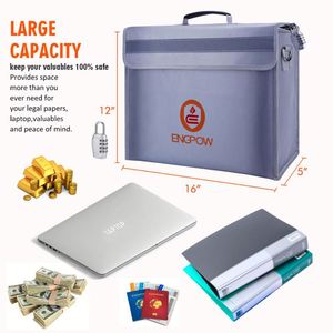 Fire Proof Wholesale Document <b>Box</b> <b>File</b> Cases Fire Water Resistant with Lock Zipper Business Useful Storage Bag - Product Image 6