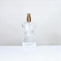 Flacons de parfum en verre personnalisés en forme de corps, 50-400 ml, avec logo personnalisé, bouchon pulvérisateur doré, fabriqués en Chine, sérigraphie