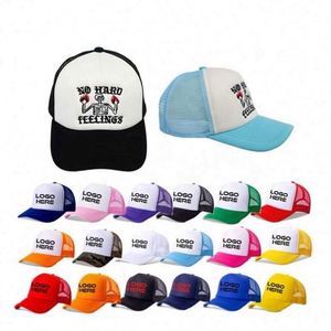 Factory Direct Custom Embroidered 5-Panel Trucker <b>Hat</b> Sporty Style with Common Fabric Letter Pattern <b>for</b> Sports Events - Product Image 1