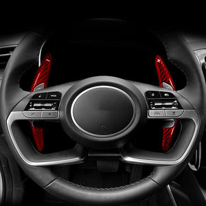 Palanca de cambios de fibra de carbono para <span class=keywords><strong>Hyundai</strong></span> Creta Staria <span class=keywords><strong>Tucson</strong></span> 2022-2024, palanca de cambios híbrida enchufable N-Line Sonata DN8 para volante de coche - Product Image 2