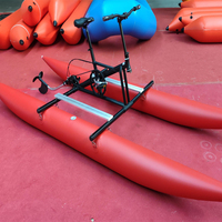 QIQU Vélo aquatique gonflable en aluminium à grande vitesse, assemblage sans outil, pour usage commercial en station balnéaire, vélo aquatique portable