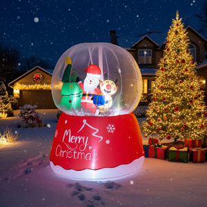 Bola de Cristal Navideña Inflable de 5.5 Pies con Luces LED, Decoración para Jardín Exterior, Decoraciones Inflables para Fiestas Navideñas - Product Image 2