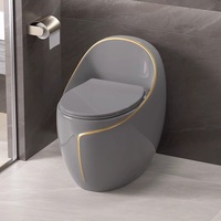 Luxury Toilet Ceramic Siphon Toilet for Small Apartments Household Colorful Egg-Shaped Design Large Diameter Water Dual-flush