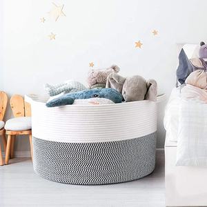 Panier à <span class=keywords><strong>linge</strong></span> en <span class=keywords><strong>corde</strong></span> de coton extra large, tissé, pour vêtements sales et couvertures - Product Image 6
