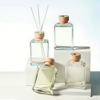 Bouteilles de diffuseur de bâton de roseau en verre de 200ml pour l'aromathérapie clair ambre brun noir blanc couleurs plat étanchéité sérigraphie