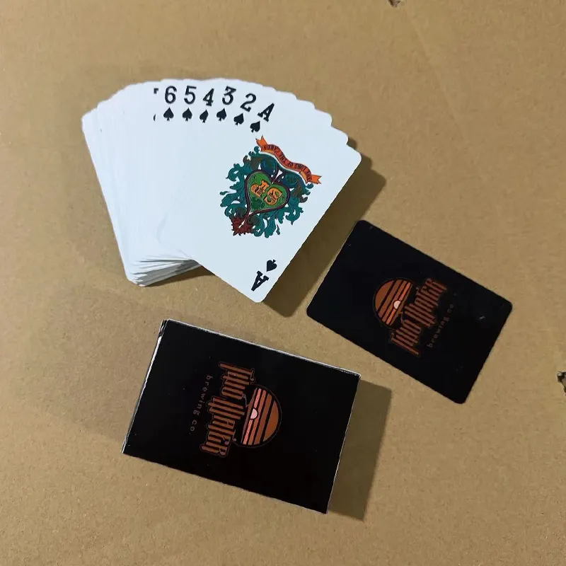 DIY özel Logo tek taraflı beyaz Poker kartları yazdırılabilir kutu dolar euro Balot Baloot PVC ile süblimasyon boş oyun kartı