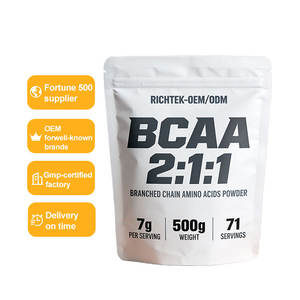 OEM Private Label <span class=keywords><strong>BCAA</strong></span> Suppléments <span class=keywords><strong>3</strong></span>:<span class=keywords><strong>1</strong></span>:<span class=keywords><strong>2</strong></span> Booster Poudre d'acides aminés pour les personnes actives et les athlètes Pas pour les femmes enceintes - Product Image 1