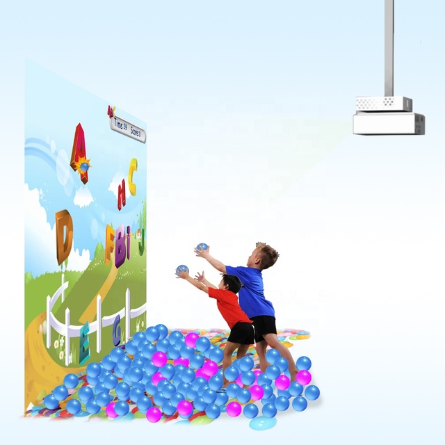 Hot Kids Game: ChariotTech Interactive Wall Projection System with Ball for Kids Center, Shopping Mall.