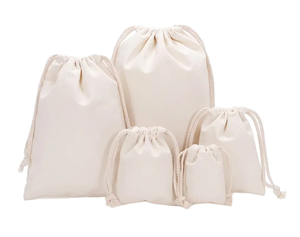 Pochette en coton recyclable personnalisable avec logo, de haute qualité, respectueuse de l'environnement, avec options d'impression multiples, sac de rangement artisanal - Product Image 2