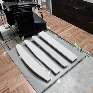 Lima de uñas de doble cara duradera con diseño de cebra y logotipo personalizado, papel de lija de China 80/100/180/240, lima de uñas lavable de media luna - Product Image 2