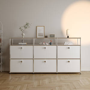 Meuble modulaire de style vintage et européen en acier inoxydable, buffet multifonction avec 5+ <span class=keywords><strong>tiroirs</strong></span>, meubles pour la maison - Product Image 2