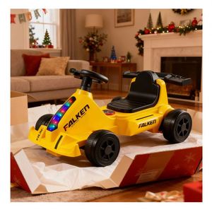 Coche Eléctrico Moderno para Niños, Juguete Montable con Función de Pedal, Batería de 6V4Ah, Construcción de Plástico, Carrocería Blanca, Música y Luces - Product Image 4