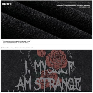 T-shirt sport rétro américain en coton personnalisé, teint et vieilli, avec effet usé, idéal pour l'impression et le traitement. - Product Image 4