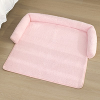 Nouveau coussin pliable rectangulaire en fourrure pour animaux de compagnie, canapé en peluche, best-seller pour chats et chiens pour dormir dans le salon