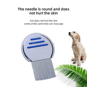 Peines Profesionales de Acero Inoxidable y Plástico para Perros y Gatos - Herramienta Práctica para Eliminar Eficazmente Piojos y Liendres - Product Image 5