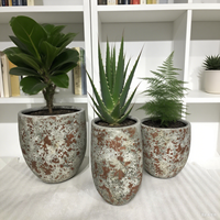Pot de fleurs en céramique émaillée rétro moderne, écologique, durable, 25 kg, 10x10x10 cm, pour la maison et le jardin, vente en gros, couleur personnalisée