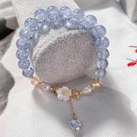 Bracelet élastique perlé pour femme, bijou de main princesse, breloque mignonne pour enfant, idéal pour fille - Vente en gros