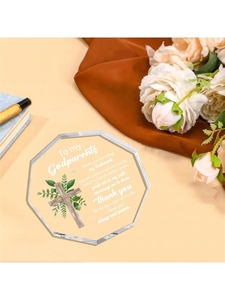 Acrylique <span class=keywords><strong>cadeau</strong></span> parrains et marraines pour femmes merci d'être mon parrain S de <span class=keywords><strong>filleul</strong></span> bureau bureau décor anniversaire souvenir - Product Image 2