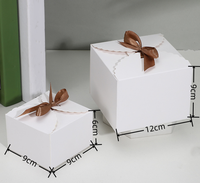 Großhandel einfarbige Bogen Geschenk box mit Band Hochzeits feier begünstigt Schokolade Geschenke Candy Box