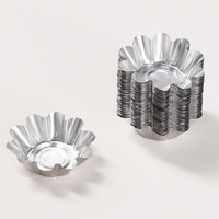 Moules en aluminium antiadhésifs pour micro-ondes, en forme de chrysanthème, pour tartelettes aux œufs, avec bordure en forme de tournesol, pour la cuisson