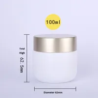 Pots en verre de qualité alimentaire finition givrée pour poudre de médecine bonbons suppléments santé capsules épaisses bouteille de distribution en plastique