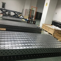 Table de soudage en acier nitré/chromé dur 3D D16/D22/D28 avec élévateur de ciseaux hydraulique pour différentes demandes de hauteur de travail