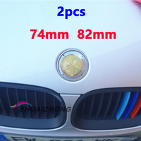 2 pièces 78mm 82mm 74mm 2 broches Emblème de coffre arrière de voiture Accessoires pour BMW E66 E53 X5 E71 F25 E70 F26 F15 F16 F10