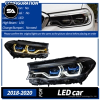 Phares avant LED G30 Pre LCI Upgrade Angel Eye haute puissance, lumière blanche 12V, pour Série 5 2018-2020
