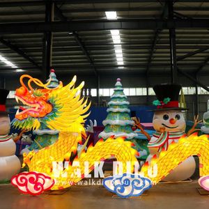Linternas de Seda Lanterna Drago para el Año Nuevo Chino, Graduación, Diwali - Luces Exteriores de Alta Calidad, Resistentes al Agua y al Sol, Personalizables - Product Image 2